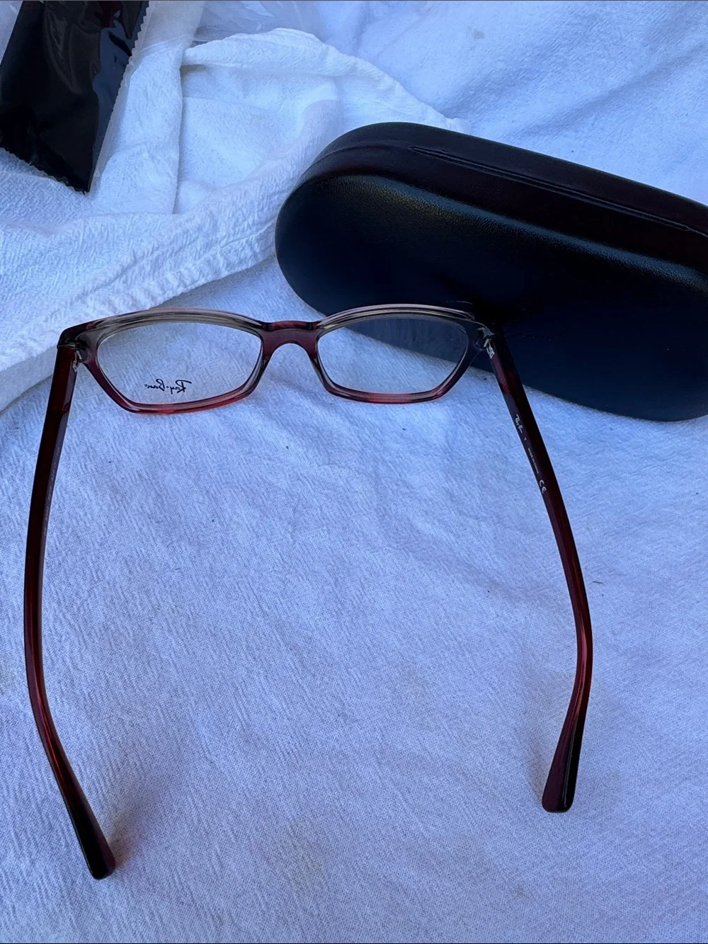Ray-Ban Women's brown fade to Red  Gradient Optical Glasses